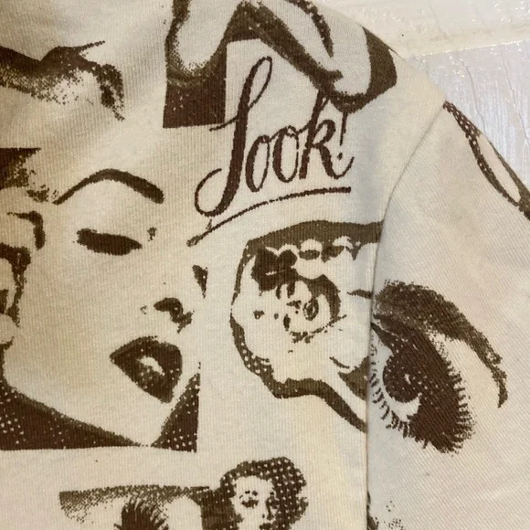 Urban Outfitters Brown & Cream Pinup Girl Graphic Dress - Picture 6 of 10